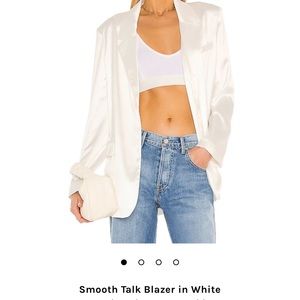 BB Dakota by Steve Madden White Satin Blazer